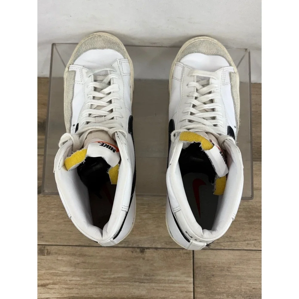 Nike Blazer Mid 77 Vintage‎ White Black Mens High Top Sneakers US 9 EUR 42.5